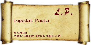 Lepedat Paula névjegykártya